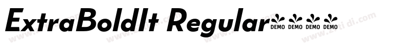 ExtraBoldIt Regular字体转换